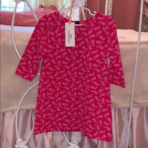 Vineyard Vines Pink 3T Polka Dot Whale Knit Dress